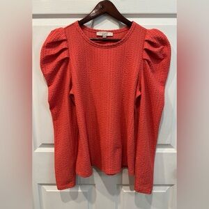 Loft Long Ruched Sleeve Lightweight Shirt Blouse Women’s Size Medium